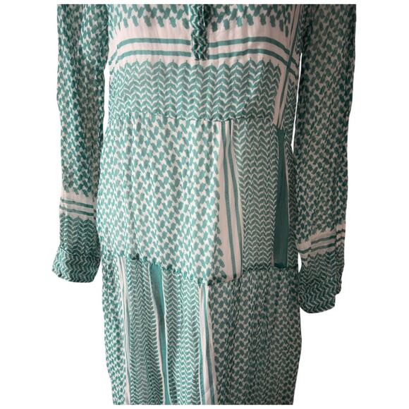 Vintage Ibiza Long Sleeve Cotton Maxi Dress Free Size - Picture 6 of 14